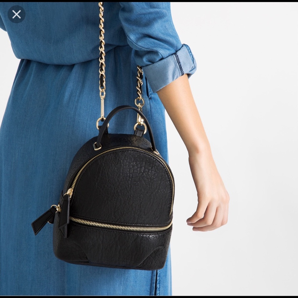 Zara leather mini backpack